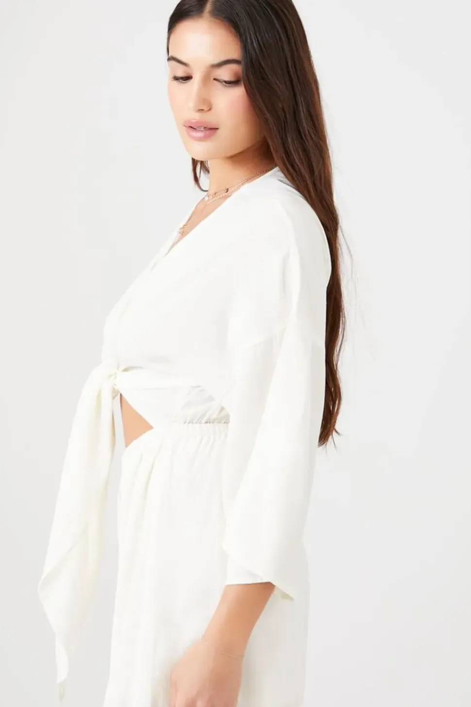 Tie-Front Cutout Romper