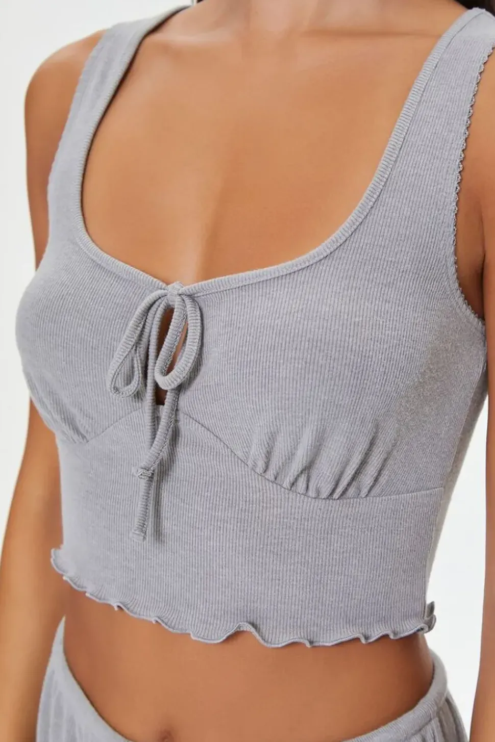 Tie-Front Lounge Crop Top