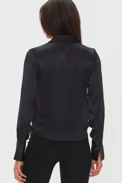 Tie-Front Satin Top