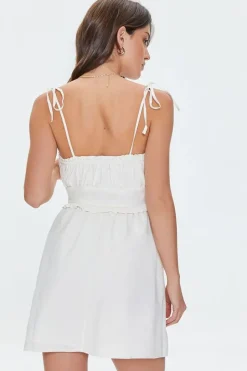 Tie-Front Sweetheart Mini Dress