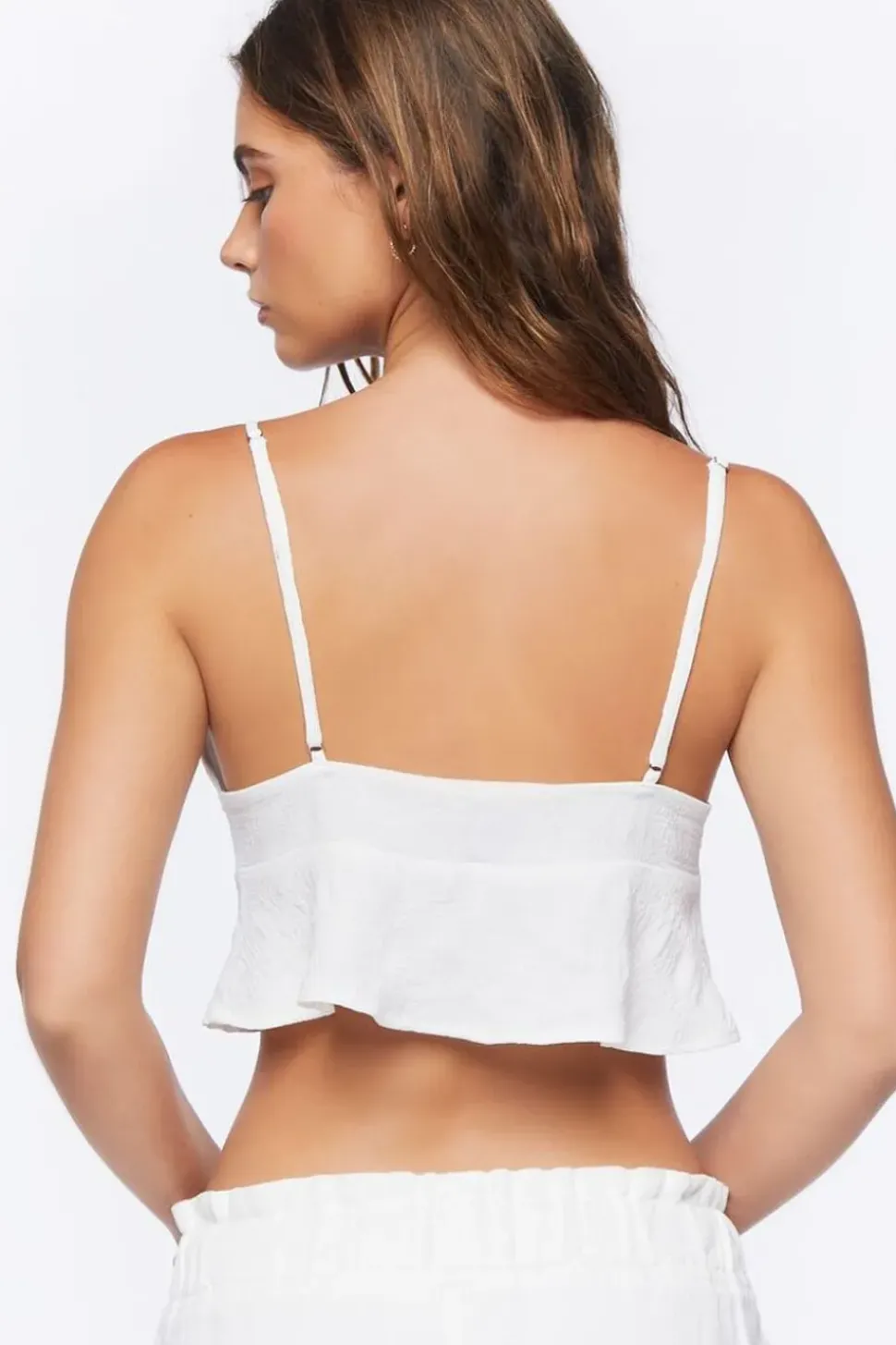 Tie-Front Tassel Cropped Cami