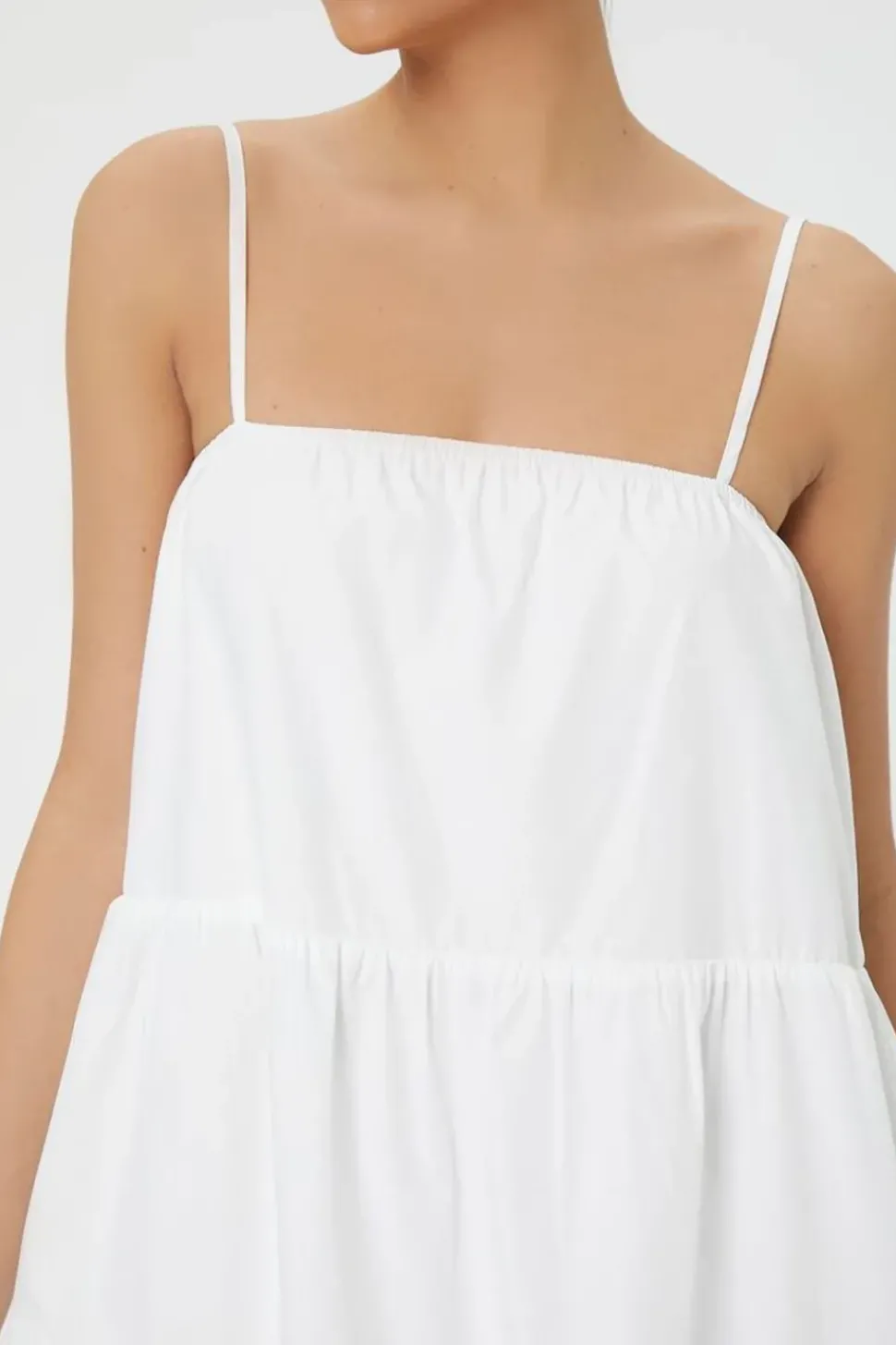Tiered Flounce Midi Cami Dress