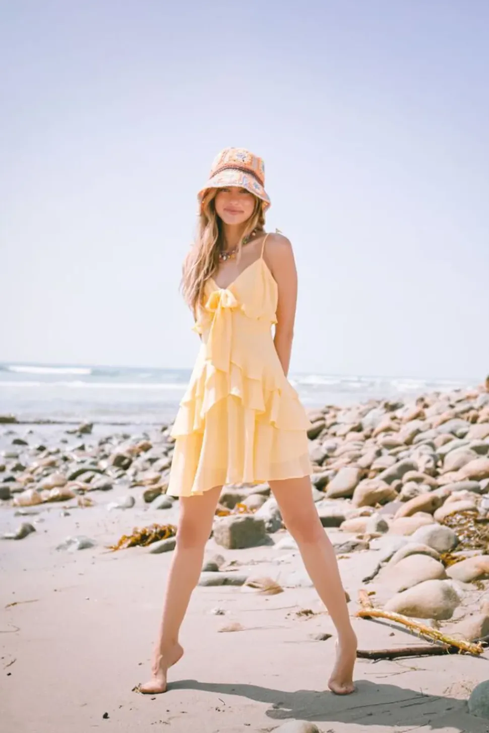 Tiered Flounce Mini Dress
