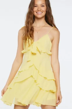 Tiered Flounce Mini Dress