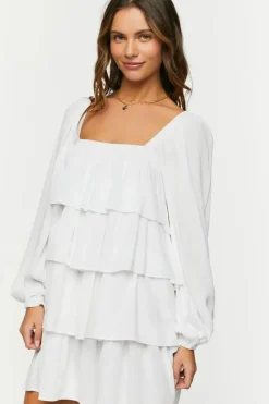 Tiered Flounce Mini Dress