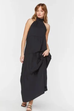 Tiered Halter Maxi Dress