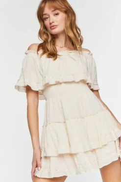 Tiered Off-The-Shoulder Mini Dress