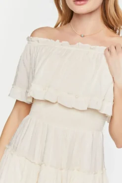 Tiered Off-The-Shoulder Mini Dress
