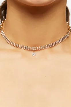 Tiered Rhinestone Choker Necklace