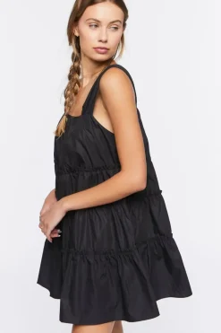 Tiered Ruffle-Trim Mini Dress