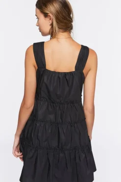 Tiered Ruffle-Trim Mini Dress