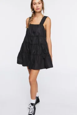 Tiered Ruffle-Trim Mini Dress