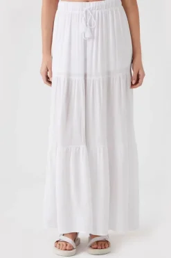Tiered Tassel Maxi Skirt