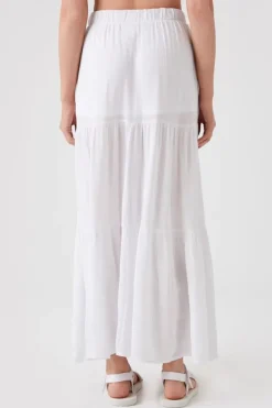 Tiered Tassel Maxi Skirt