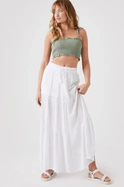 Tiered Tassel Maxi Skirt