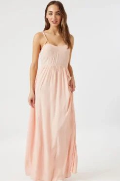 Tie-Strap Gauze Maxi Dress