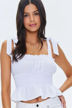 Tie-Strap Ruffle Top