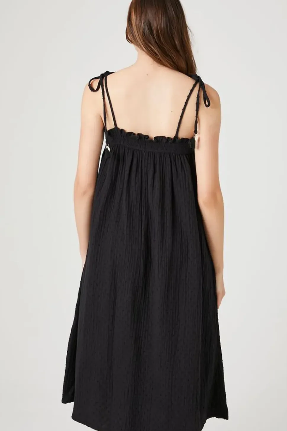 Tie-Strap Shift Midi Dress