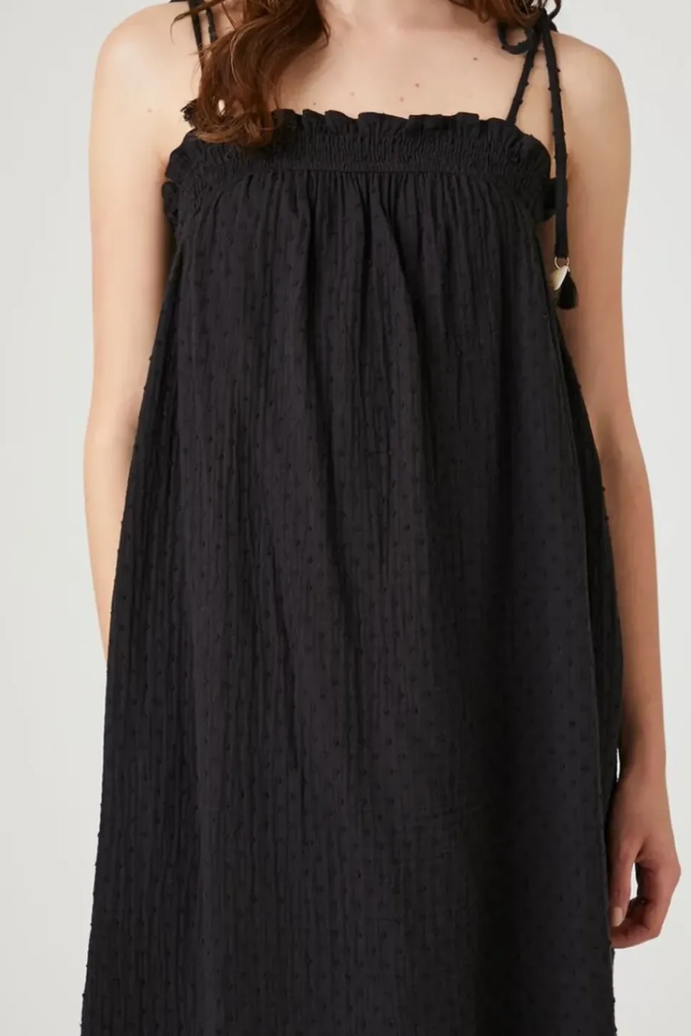 Tie-Strap Shift Midi Dress