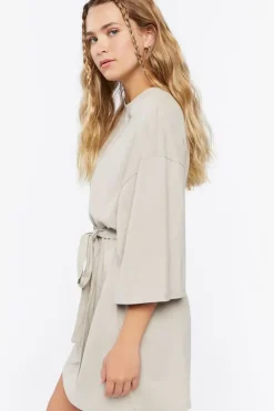 Tie-Waist Mini T-Shirt Dress