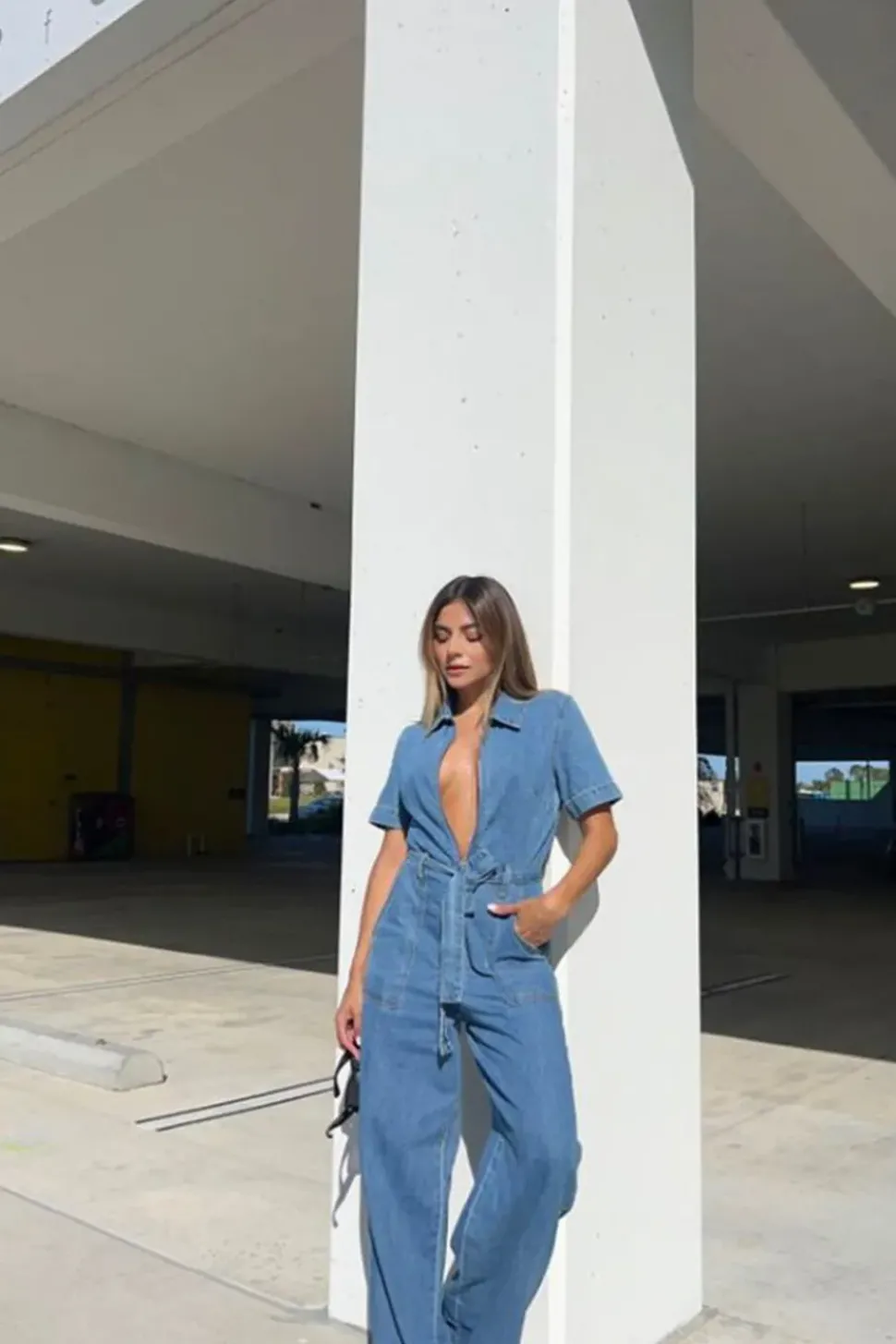Tie-Waist Wide-Leg Jumpsuit