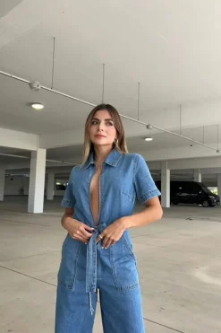 Tie-Waist Wide-Leg Jumpsuit
