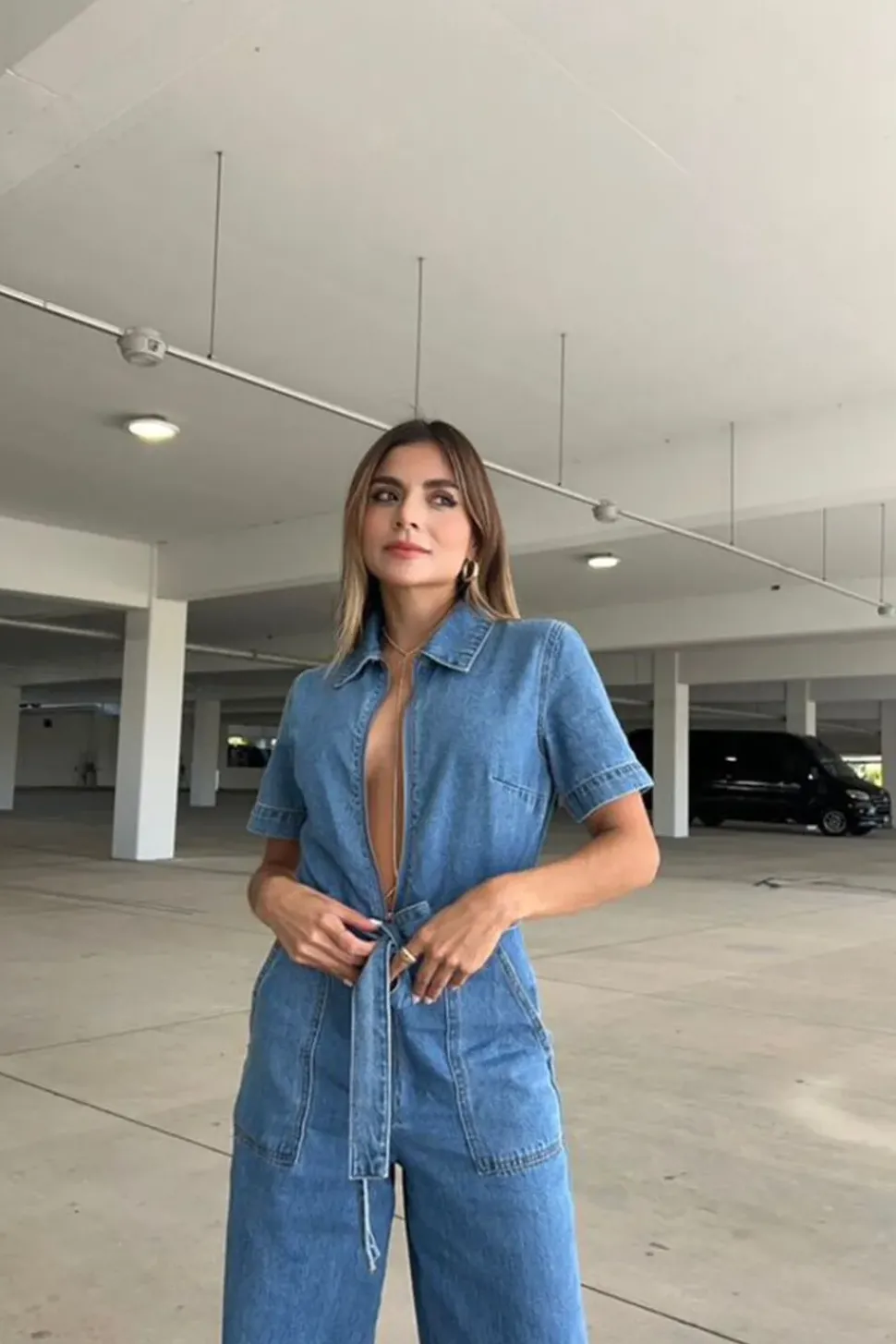 Tie-Waist Wide-Leg Jumpsuit