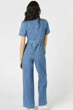 Tie-Waist Wide-Leg Jumpsuit