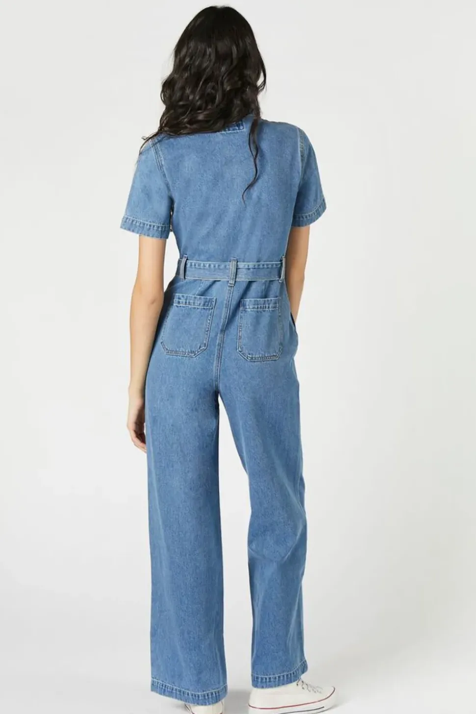 Tie-Waist Wide-Leg Jumpsuit