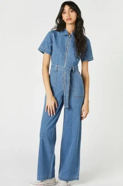 Tie-Waist Wide-Leg Jumpsuit