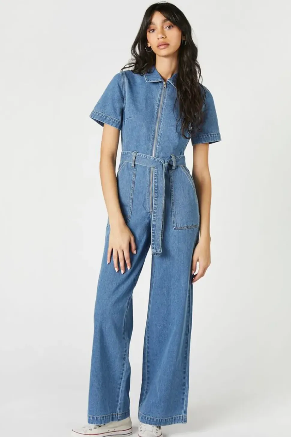 Tie-Waist Wide-Leg Jumpsuit