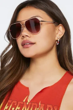 Tinted Aviator Sunglasses