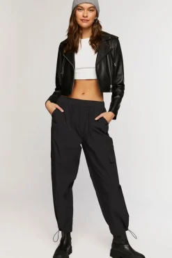 Toggle Drawstring Parachute Pants