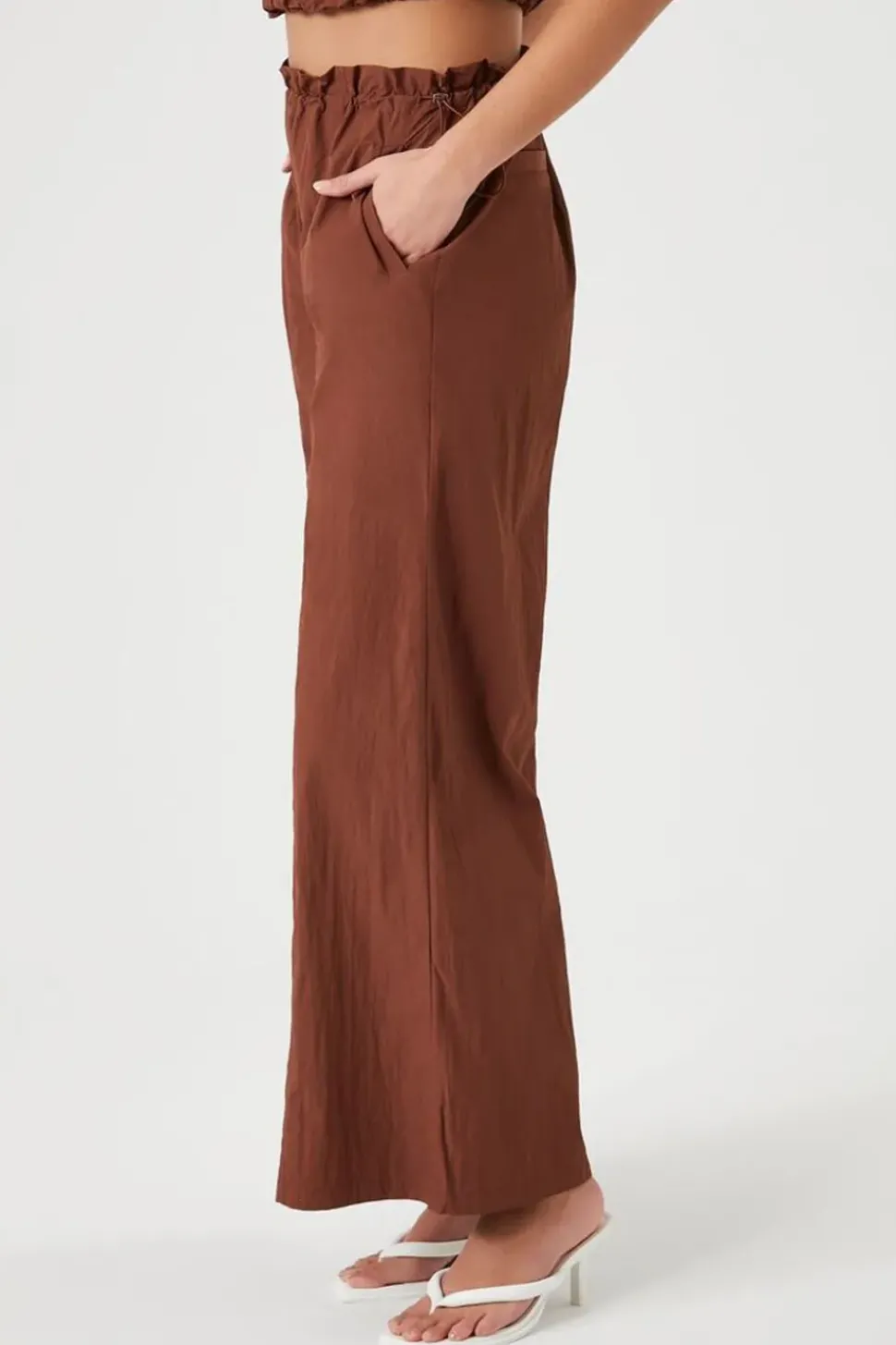 Toggle Drawstring Wide-Leg Pants