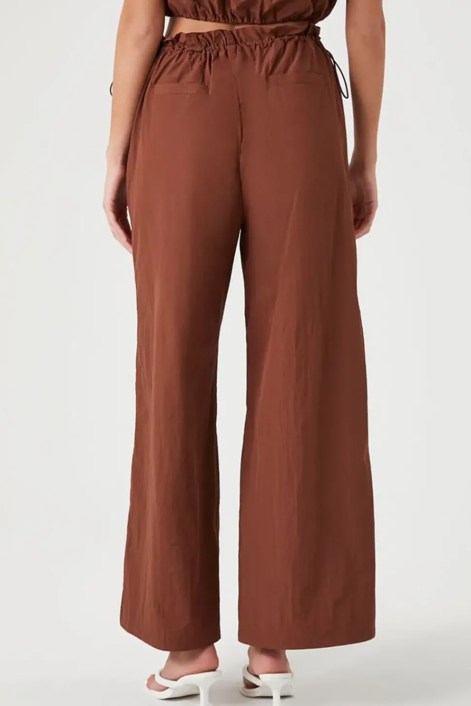 Toggle Drawstring Wide-Leg Pants