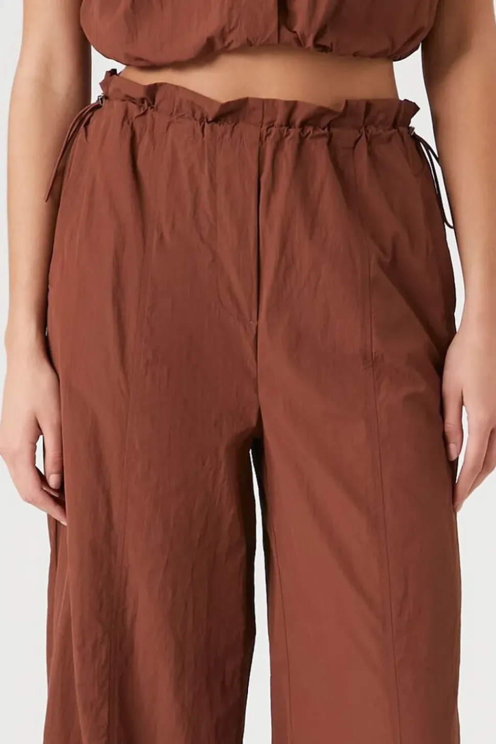 Toggle Drawstring Wide-Leg Pants