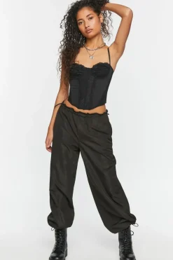 Toggle Low-Rise Parachute Pants