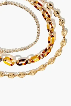 Tortoiseshell Chain Bracelet Set