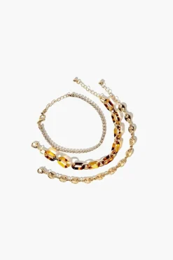 Tortoiseshell Chain Bracelet Set