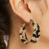 Tortoiseshell Hoop Earrings