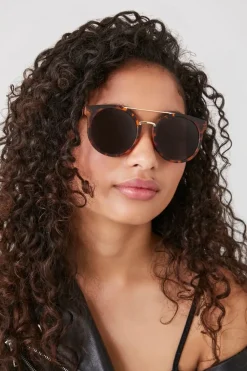 Tortoiseshell Round Sunglasses