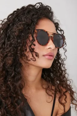 Tortoiseshell Round Sunglasses