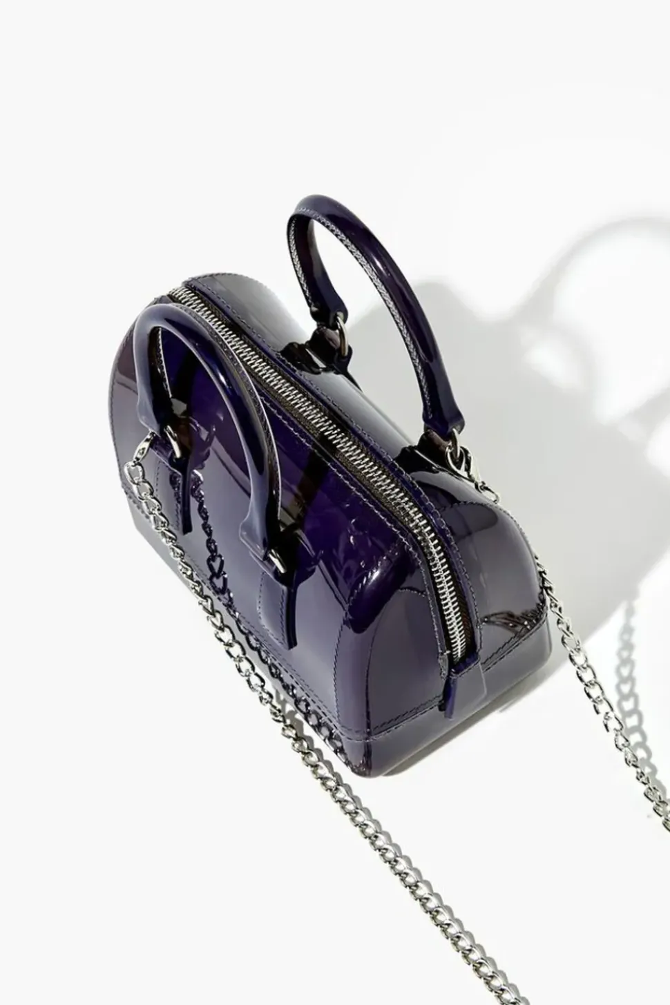 Transparent Mini Crossbody Bowler Bag