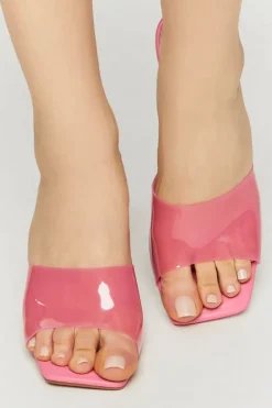 Transparent Open-Toe Stiletto Heels