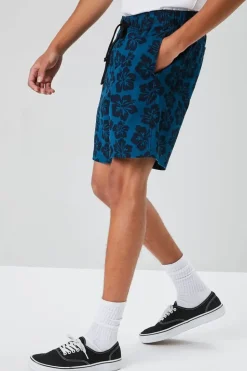 Tropical Floral Drawstring Shorts