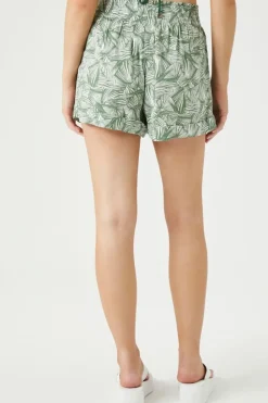 Tropical Leaf Pull-On Shorts