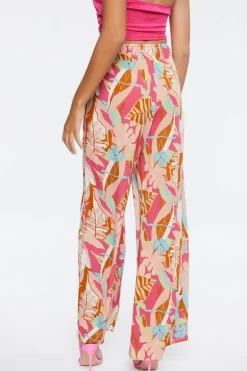 Tropical Print Palazzo Pants