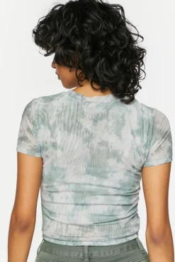 Trouble Tie-Dye Mesh Graphic Tee