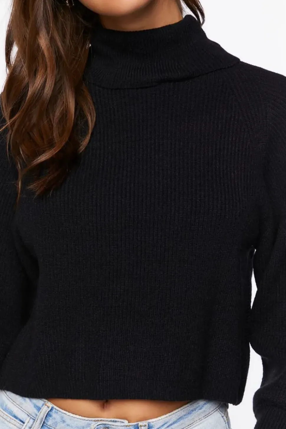 Tulip-Hem Turtleneck Sweater