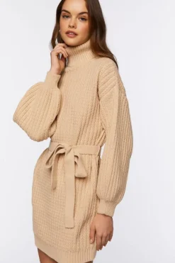 Turtleneck Mini Sweater Dress